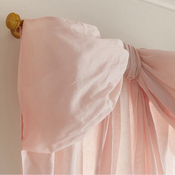 LoveShackFancy x Pottery Barn Oversized Bow Light Filtering Curtain Window Panel - Picture 2 of 6